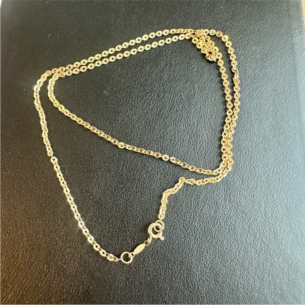 Vintage BALESTRA Solid 18k Italian Yellow Gold 20” Cable Chain Necklace, 4.9g - Picture 8 of 10